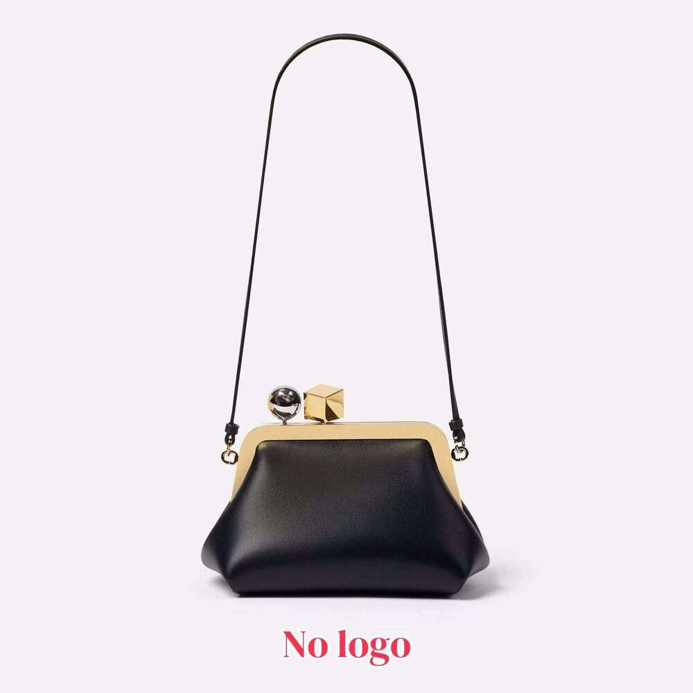 Luxury Designer Small Clasp Bag with Metal, Fashionable Kisslock Handbag Women, Dress Purses Prom Clutch for Ladies Elegant