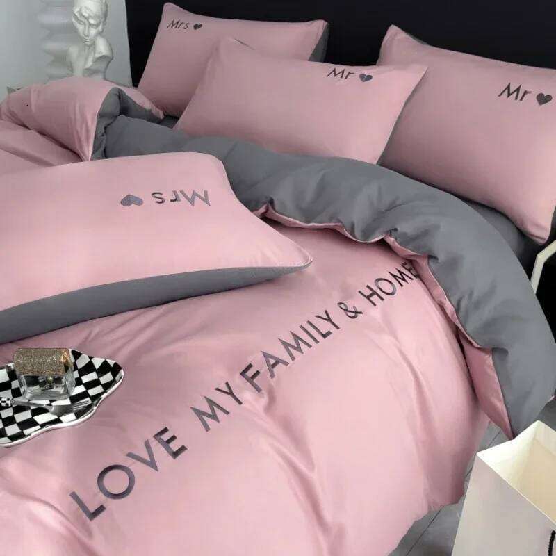 Nordic Luxury Egyptian Cotton Bedding Set King Queen Double Twin Size with Sheet Duvet Cover Pillowcases 1/2 People Bed Linens Y260124