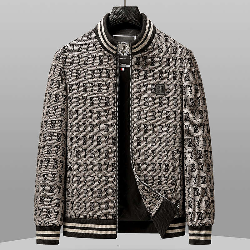Autumn Winter Men's Thickened Jacket Trendy Casual Padded Short Golden Mink Wool Coat