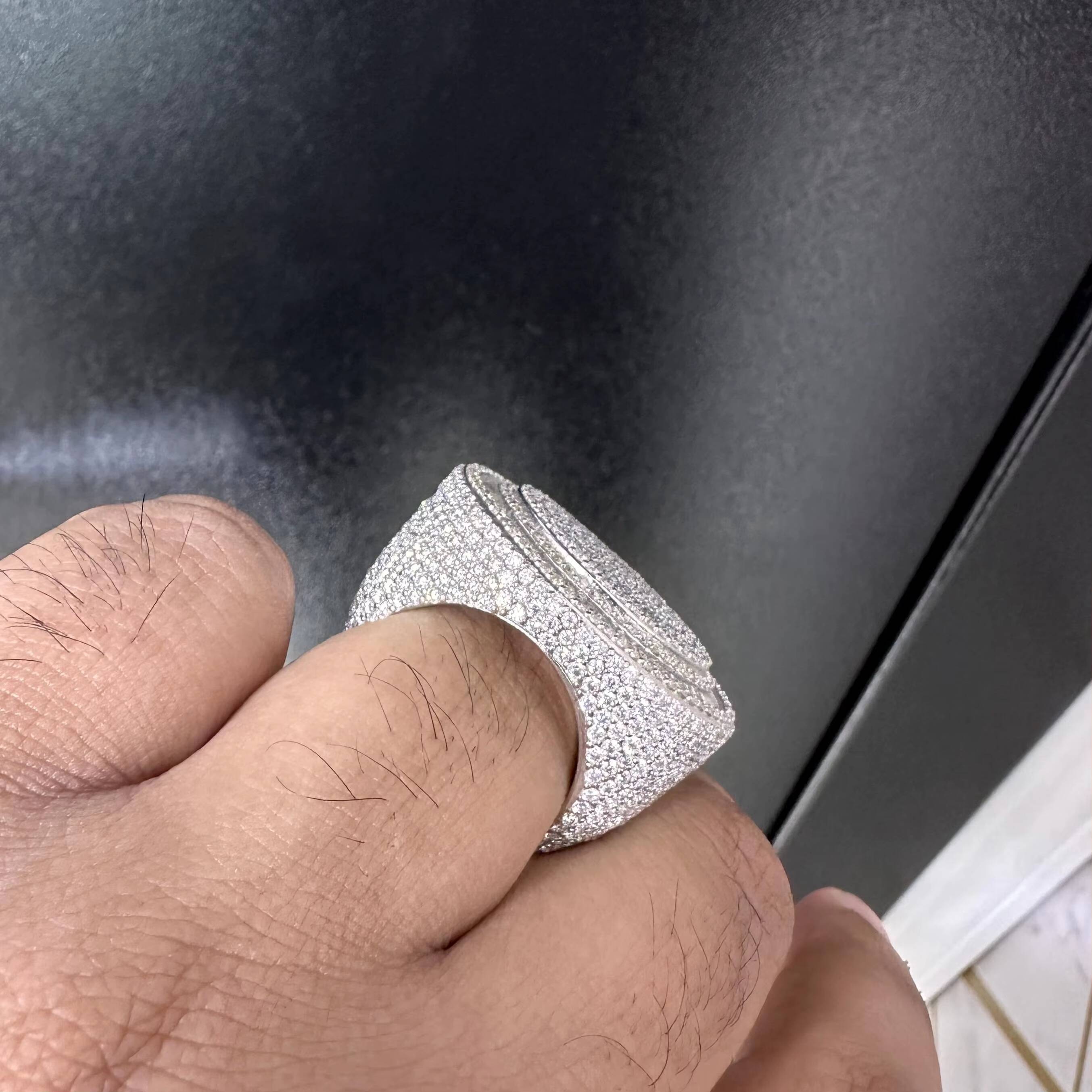 925 Silver IGI Certified CVD HPHT Lab Grown Diamond 14k White Gold Eternity Wedding Band Ring for Women Men Party