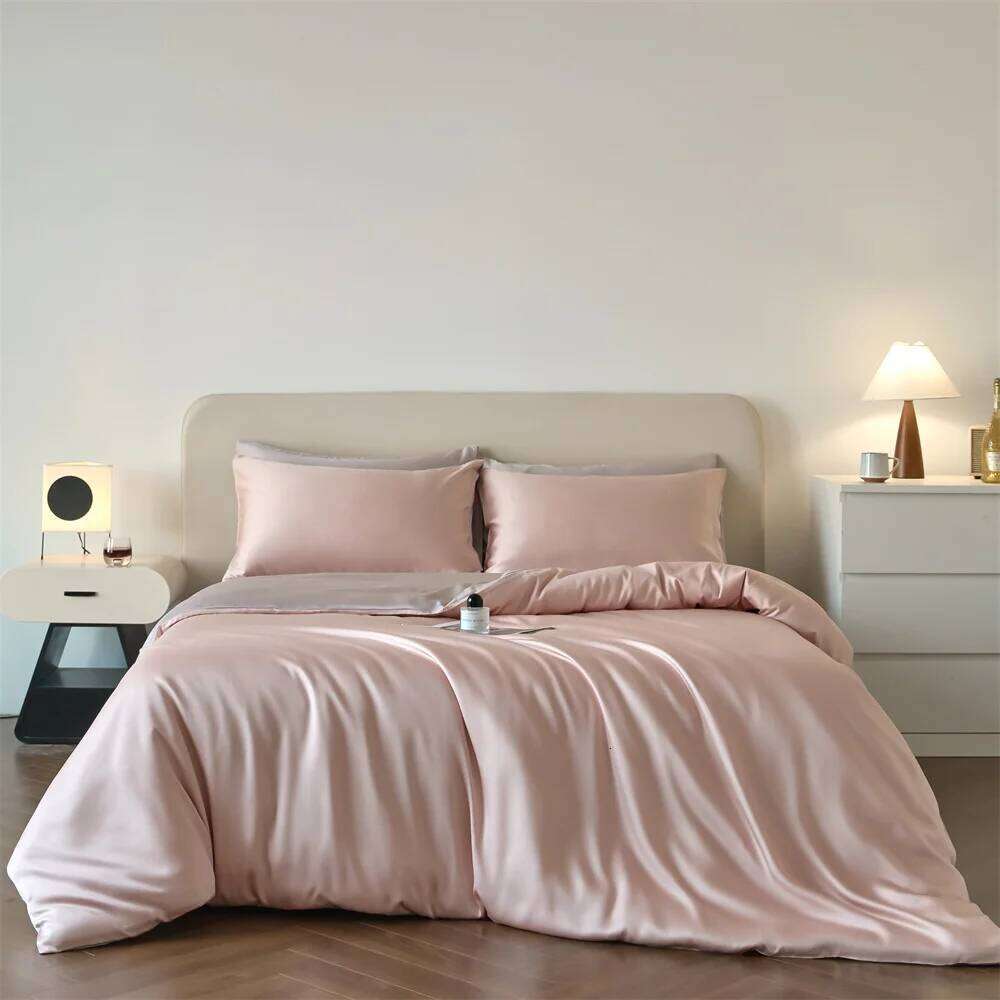 100% Pure Bedding Sets High End Duvet Smooth Soft Quilt Cover Silky Sheet Natural Silk Bed Set Pillowcase Y260124