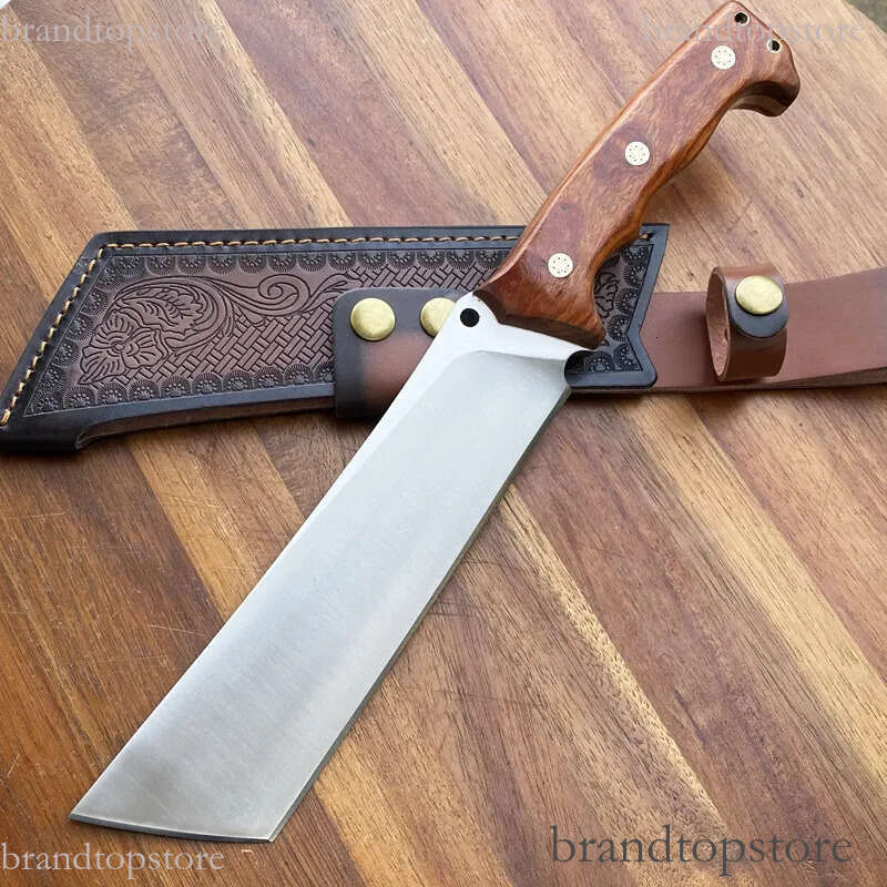 Outdoor woodcutting with an integrated keel, thickened blade body, 8MM folding knife knife high hardness, straight open-path survival knife, bone-cutt - view 5