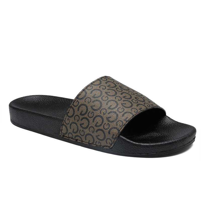 2026 new letter print design men's plus size 39-47 slippers summer fashion outdoor beach slippers black blue brown free shipping