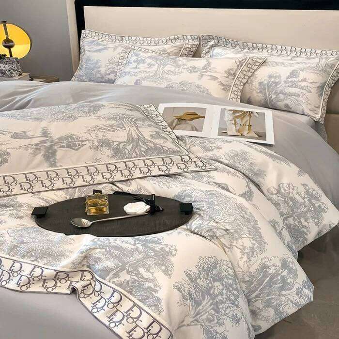 Customizable high-end cotton printing four-piece light luxury bed sheet quilt Y260124