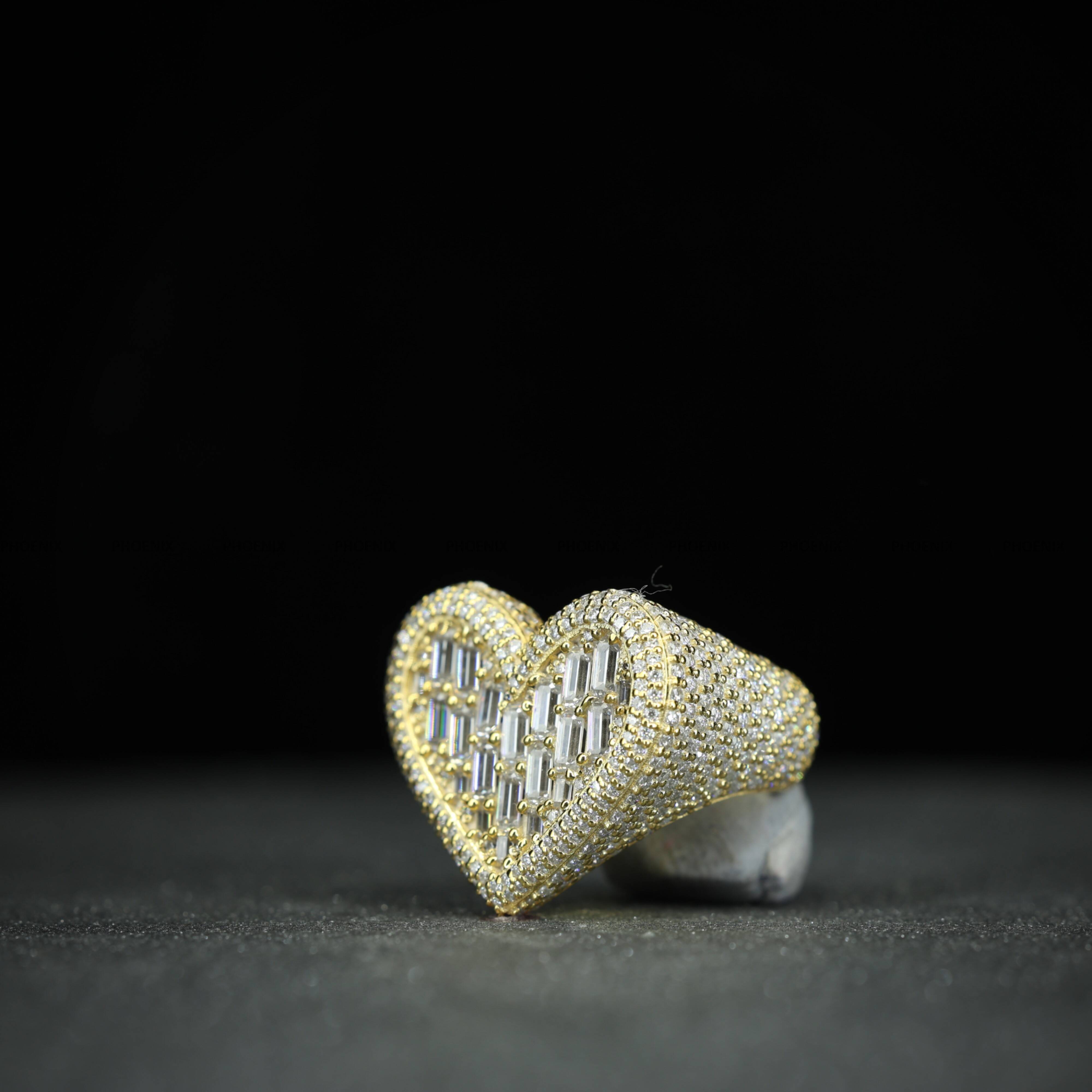 New Design Silver Hip Hop Jewelry Finger Ring Yellow Gold Plated Iced Out Rings Men Diamond VVS Christmas Gift Moissanite Ring
