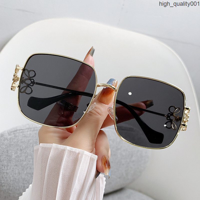 sunglasse sunglasses designer square large frame butterfly womens trendy cutout luxury fashion sunscreen ly top loewesunglasse loewewomen loewetops loewes E386