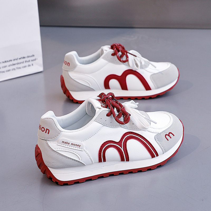 2026 Spring New Design Retro Double Lace Color blocked Women's Shoes Soft Bottom Versatile Fashion and Comfortable Casual Sports Shoes