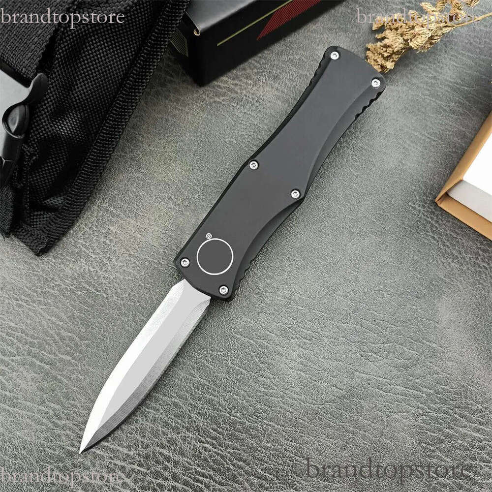 3Models White Hera Knife 2 87 Satin 440C Blade Alloy Handles Double folding Action Tactical Survival Gear Pocket Knives With knife Nylon Sheath - view 7