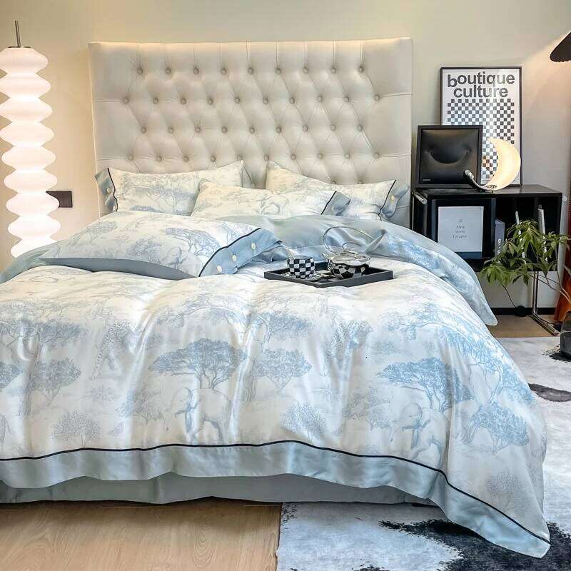 New style high quality bed quilt cover 4Pcs set queen size summer pattern universal for all seasons Y260124