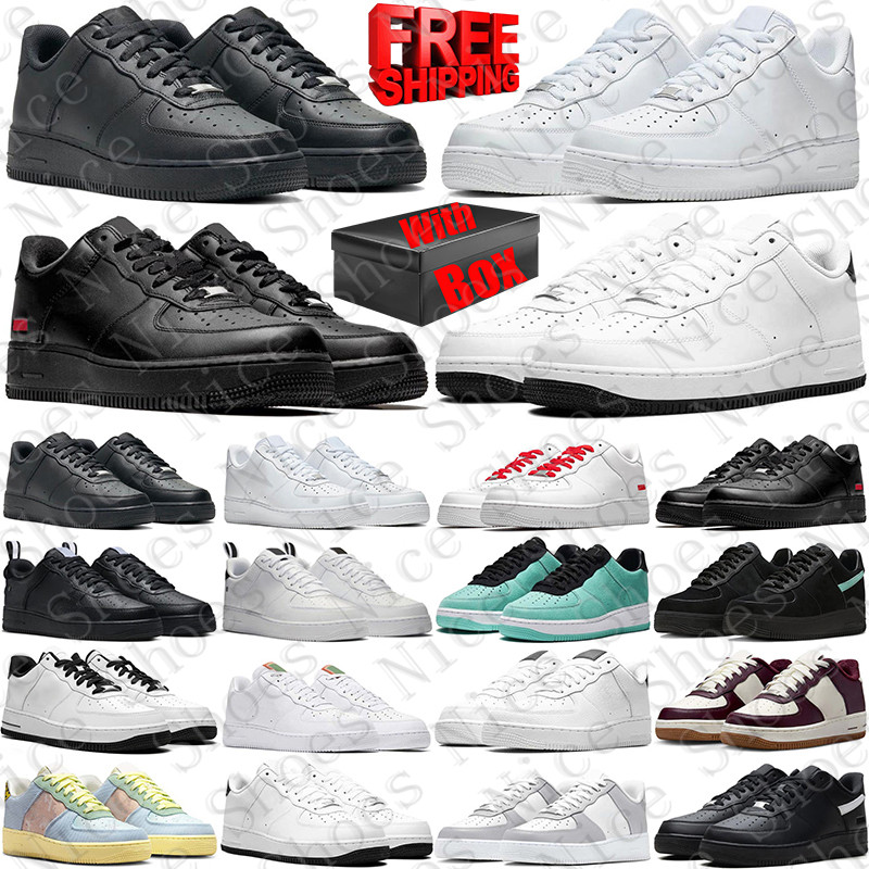 Free Shipping With Box Designer 1s airforc forces1 af1s one supreme airforce1box airfoce sneakers forc running shoes trainers for mens womens runners wholesale