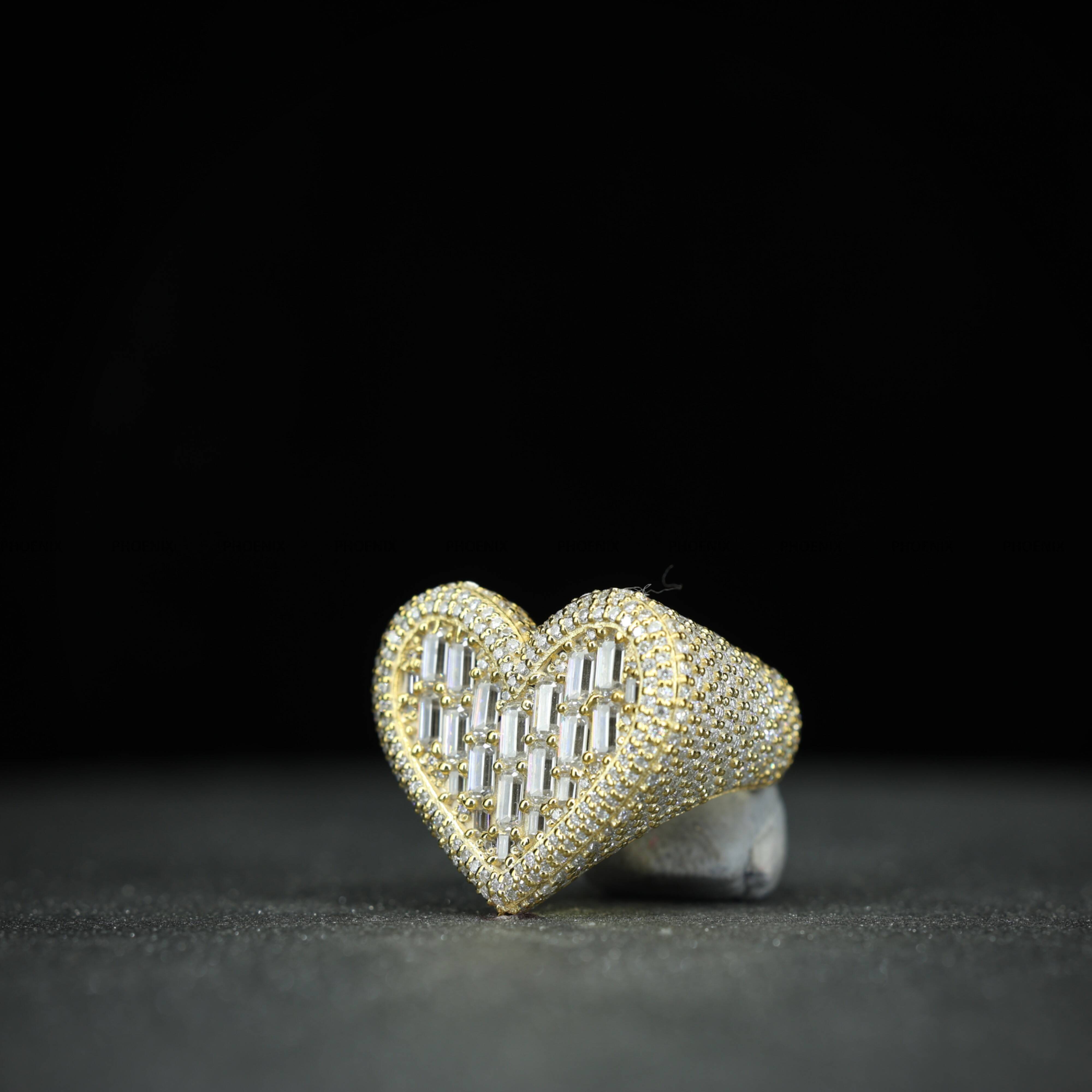 New Design Silver Hip Hop Jewelry Finger Ring Yellow Gold Plated Iced Out Rings Men Diamond VVS Christmas Gift Moissanite Ring