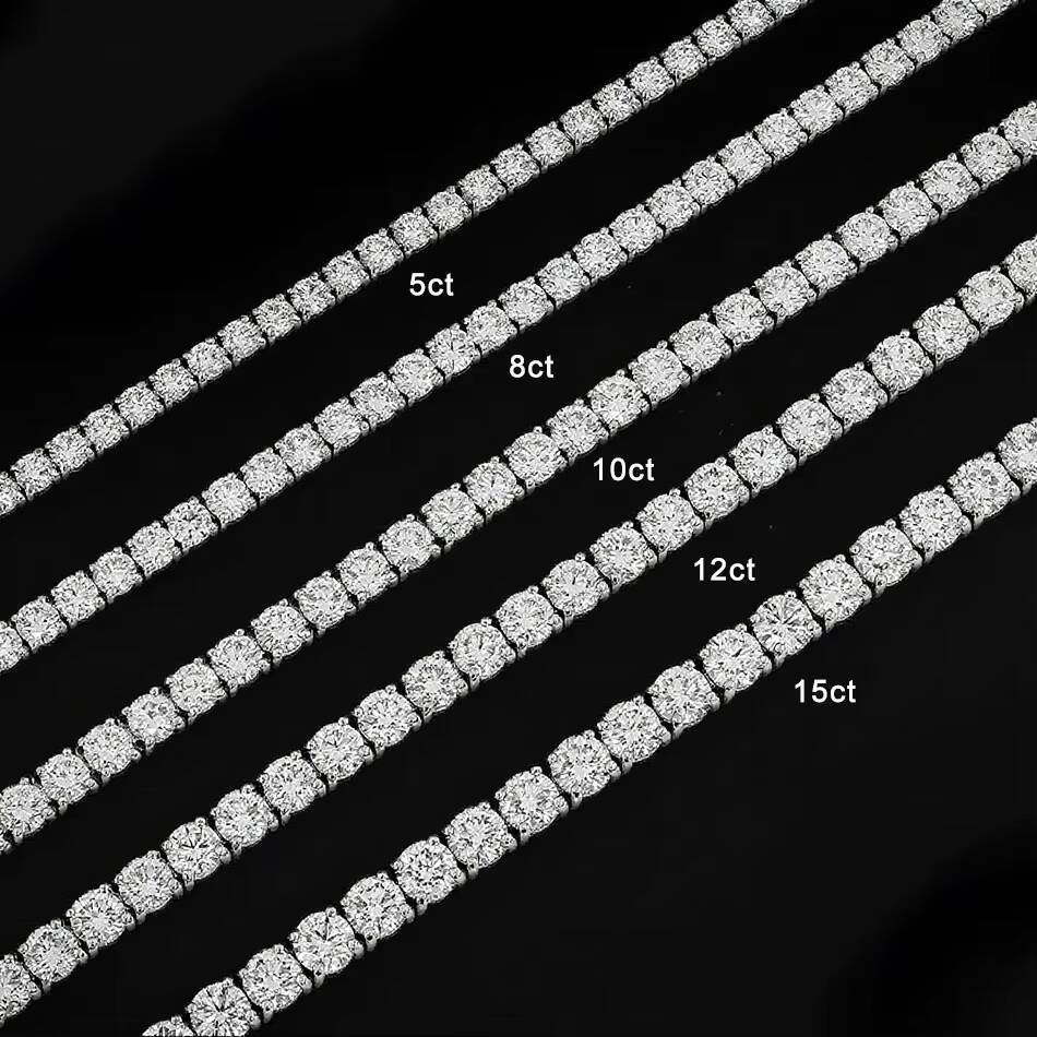 Customized 3-10ct Round 14K IGI Certified Lab Grown Tennis Bracelet Chain Jewelry for Men Women Diamond Bracelets Bangles