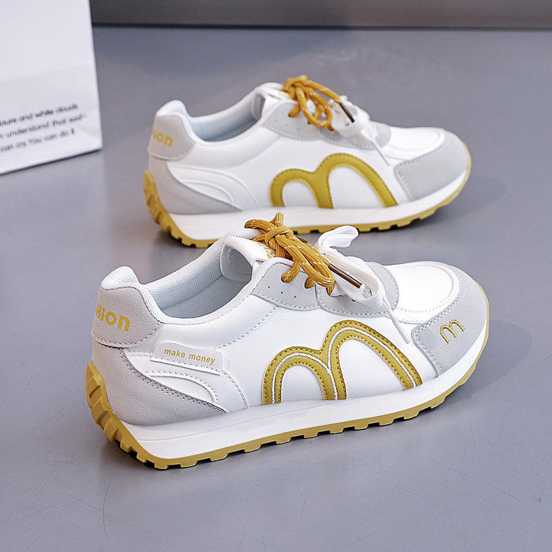 2026 Spring New Design Retro Double Lace Color blocked Women's Shoes Soft Bottom Versatile Fashion and Comfortable Casual Sports Shoes