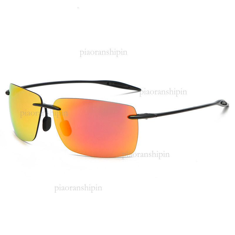 2026 Designer New Ultra Light TR90 Men's Frameless Sunglasses Luxury Brand Fashion Accessories Outdoor Fishing Sports Polarized Sunglasses Wholesale