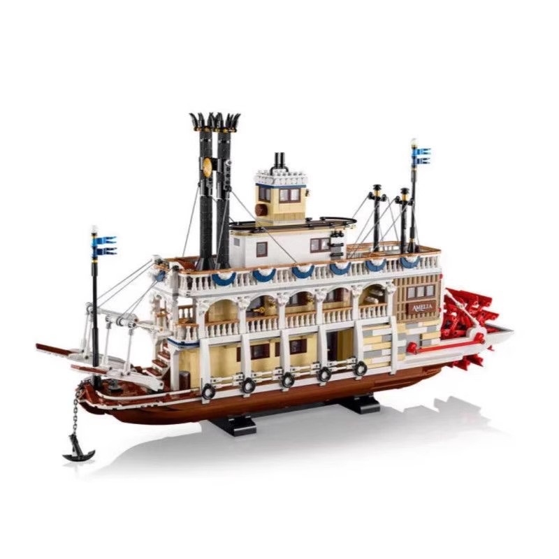 Cross-border new model of the IDEAS series 21356 Canal Steamboat building blocks
