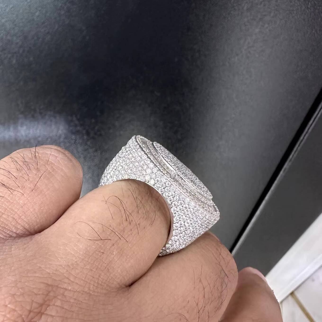 925 Silver IGI Certified CVD HPHT Lab Grown Diamond 14k White Gold Eternity Wedding Band Ring for Women Men Party