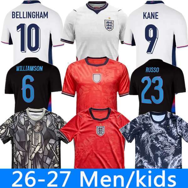 26 27 BELLINGHAM World Cup 2026 New England Shirt 25 Soccer Jerseys KANE SAKA RICE FODEN National Team Kids Kit Women Long Sleeves Football Tops