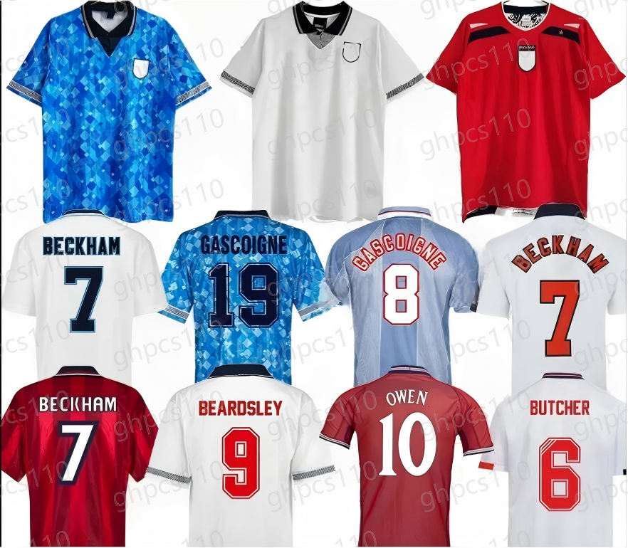 GASCOIGNE SOUTHGATE Englands Retro Soccer Jerseys 1990 96 Euro SHEARER OWEN 98 Kids Vintage Football shirts ROONEY GERRARD LAMPARD 2000 02 04 06 Classic Football Kit
