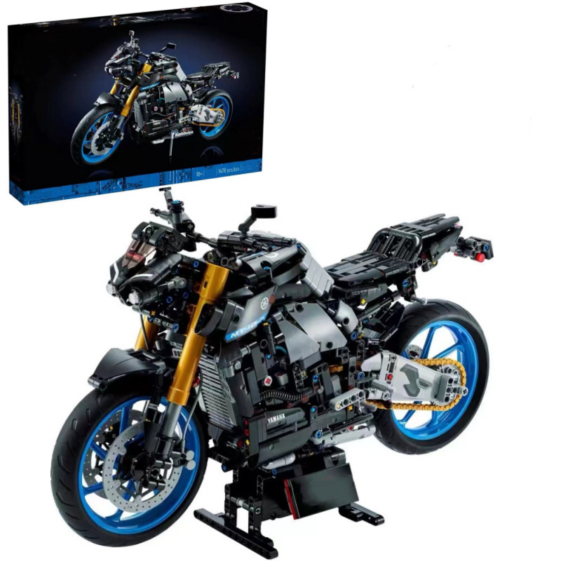Cross-border new model 88025 Yamaha MT-10SP motorcycle, 68995 mechanical small particle assembly building toy gift