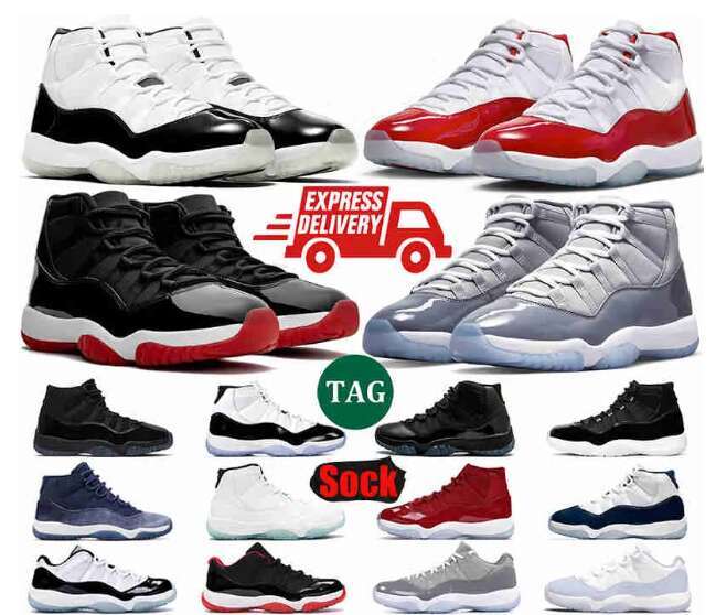 Designer Basketball Shoes 11 11s With Box Men Sport Sneak Grand Finale Sail Igloo Purple Rain Cherry Cool Grey Bred Red Midnight Navy Gamma Blue Womens