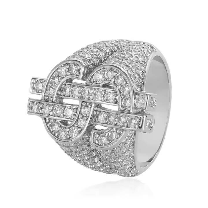 Luxury Moissanite Diamond Hip Hop Ring for Men Iced Out Bling Jewelry for Party Concert and Streetwear from India