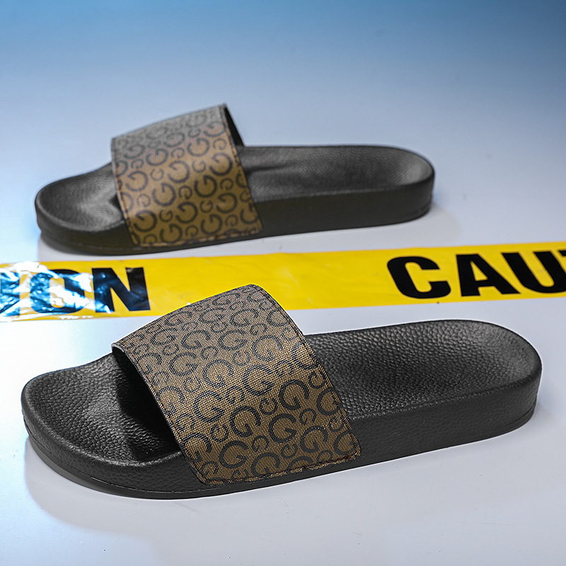 2026 new letter print design men's plus size 39-47 slippers summer fashion outdoor beach slippers black blue brown free shipping