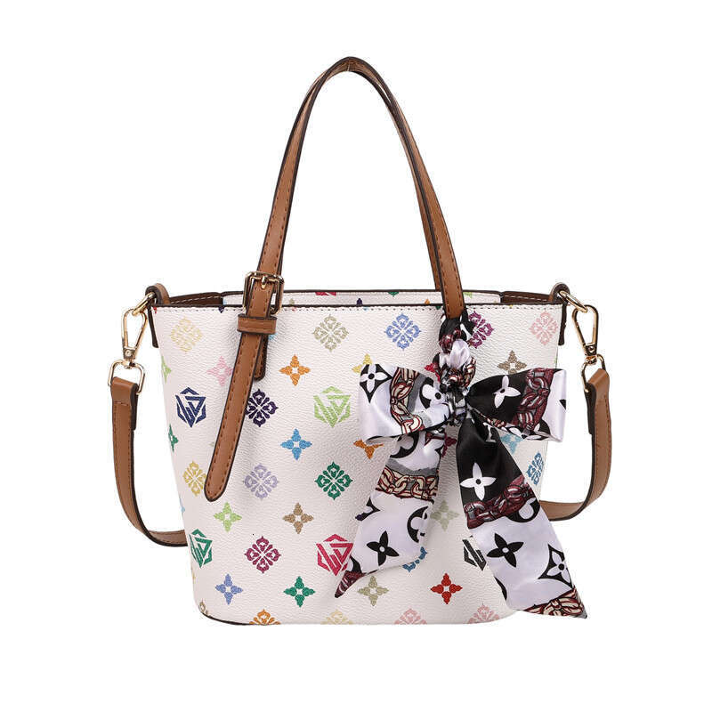 Fashion Print Handbag Large Capacity Should Tote Bags for Women PU Leather Commuter Shoulder Crossbody Bag Fashion Versatile European and American H26