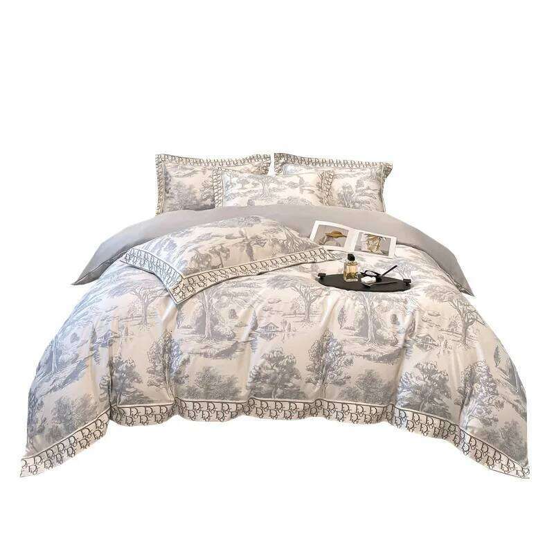 Customizable high-end cotton printing four-piece light luxury bed sheet quilt Y260124