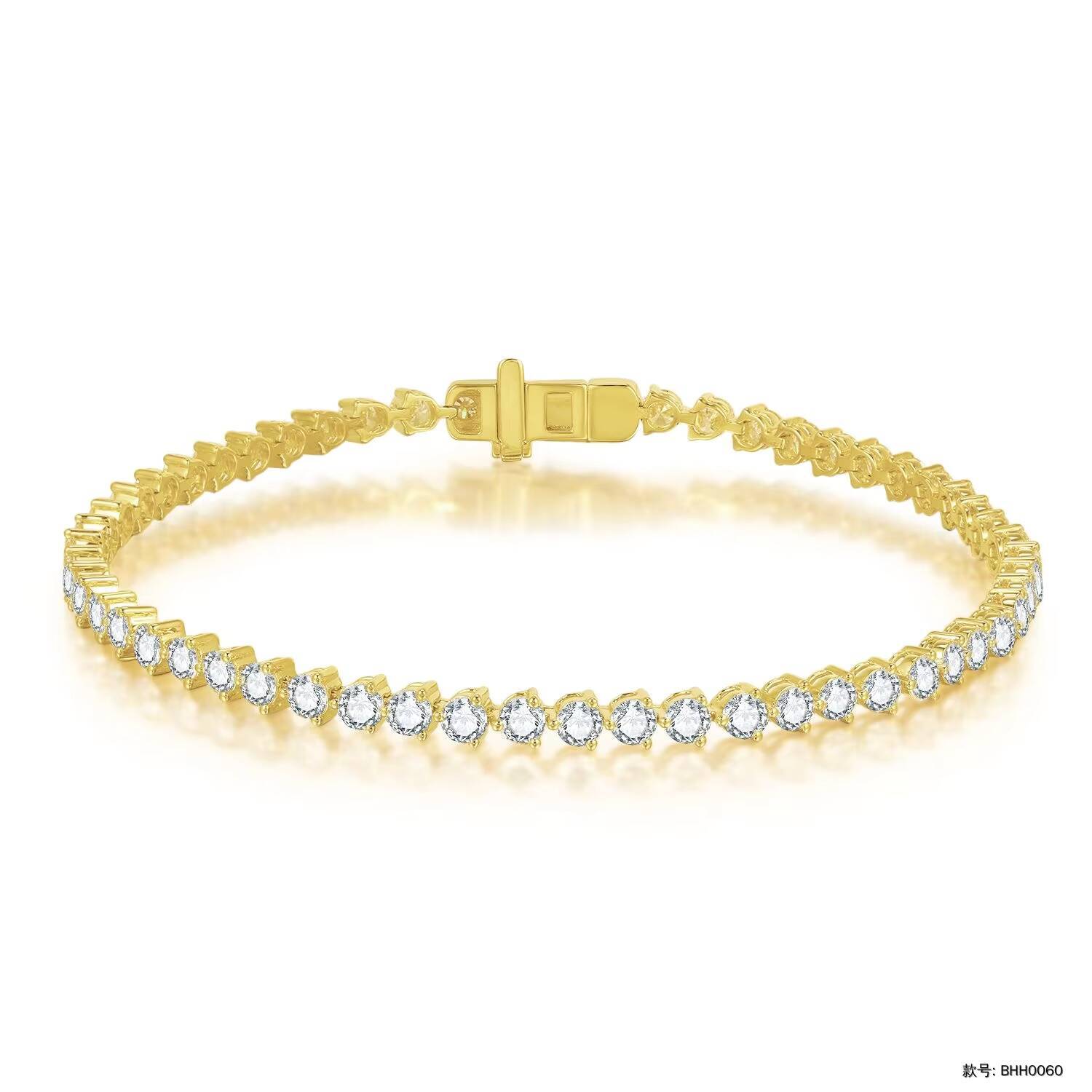 Custom HPHT Cvd Lab Grown Diamond Tennis Bracelet Necklace Chain 18K 3mm 4mm 5mm Igi Gia Certificate for Women