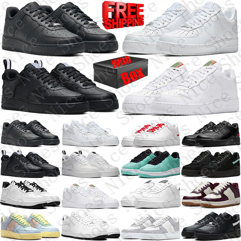 Free Shipping With Box Designer 1s airforc forces1 af1s one supreme airforce1box airfoce sneakers forc running shoes trainers for mens womens Outdoor wholesale
