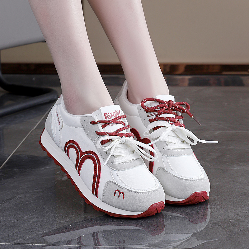 2026 Spring New Design Retro Double Lace Color blocked Women's Shoes Soft Bottom Versatile Fashion and Comfortable Casual Sports Shoes