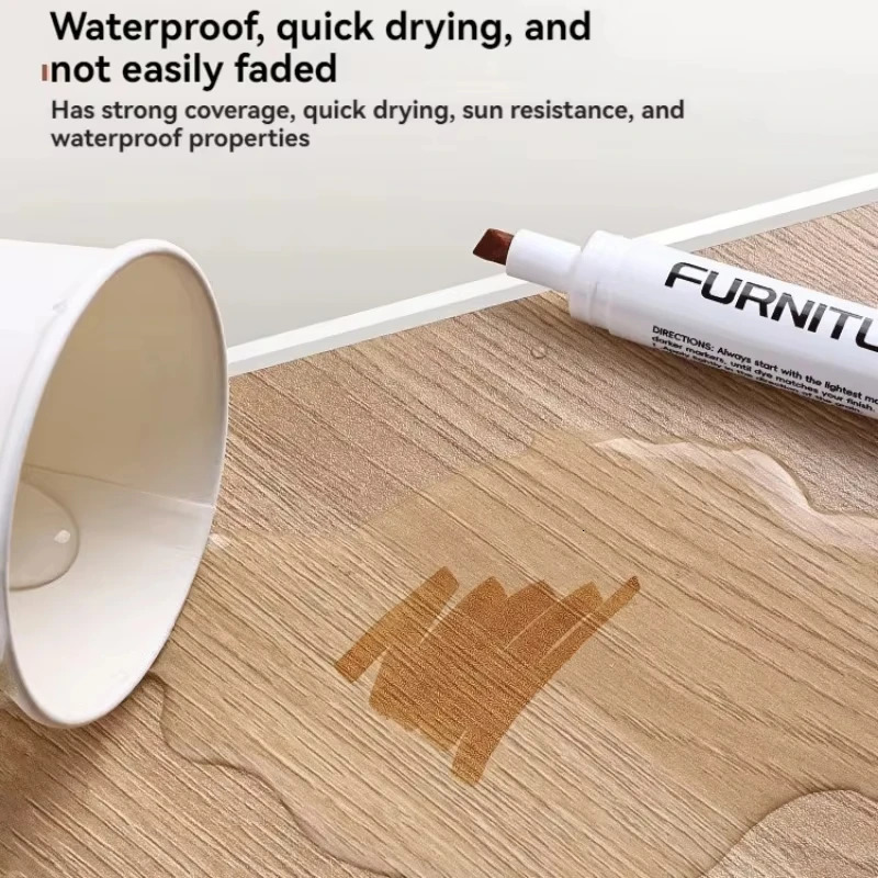 21/6Pcs Furniture Touch Up Kit Markers Amp Filler Sticks Wood Composite Grain Paint Repair Pen Scratches Restore Scratch Patch 260120