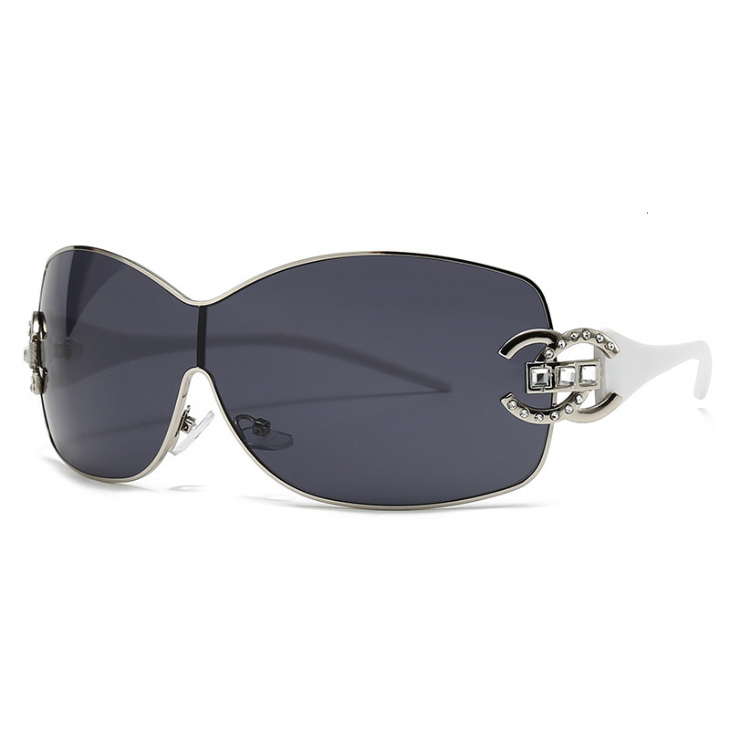 Luxury Brand Designer Sunglass 81052 European And American Fashion Metal Frameless Women's Sunglasses Designer High-End Sunshade Sunglasses Stree