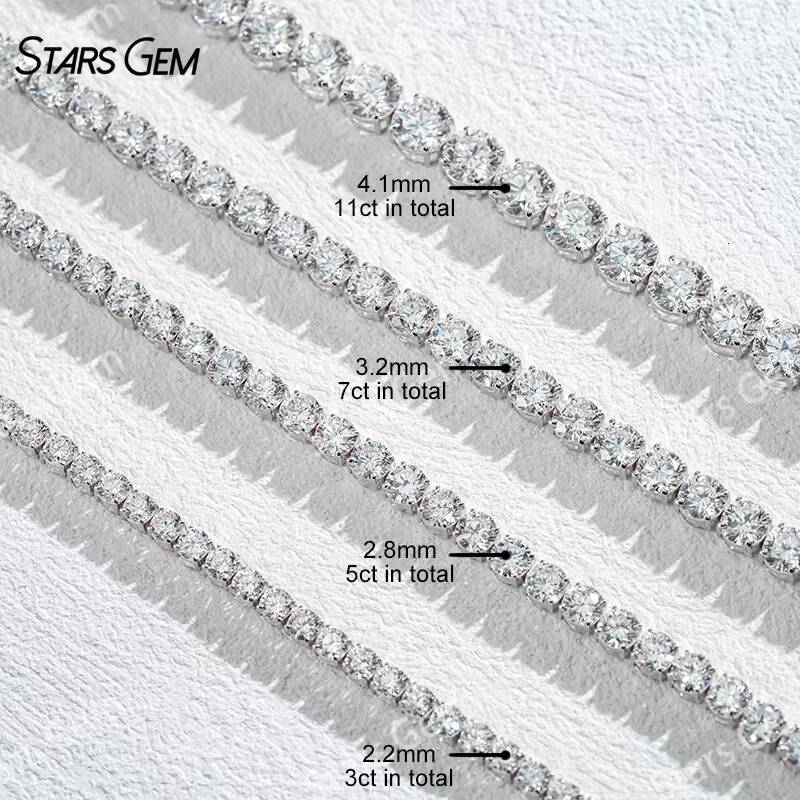 10K Gold Tennis Bracelet with Round Cut Lab Grown Diamond HPHT CVD DE VS Round Brilliant Cut Jewelry IGI Certified Bracelet