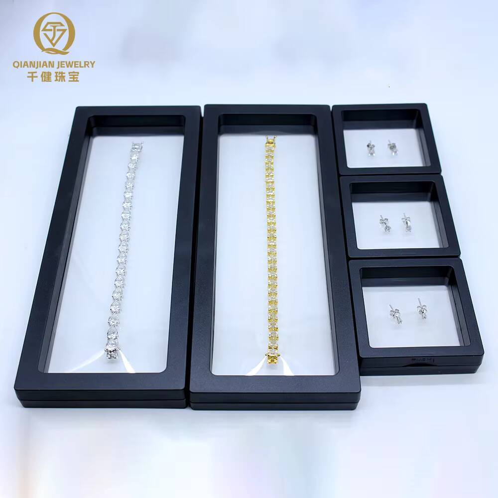 14k Real Gold 2mm Lab Grown Diamond Tennis Necklace 18 Inches IGI Certified Lab DiamondsTennis Link Chains