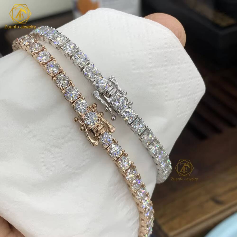 Custom Lab Grown Diamond Tennis Bracelet IGI Certified 10K 14K Gold 2MM 3MM 4MM 5MM 65MM CVD DEF Vvs Diamond Tennis Chain