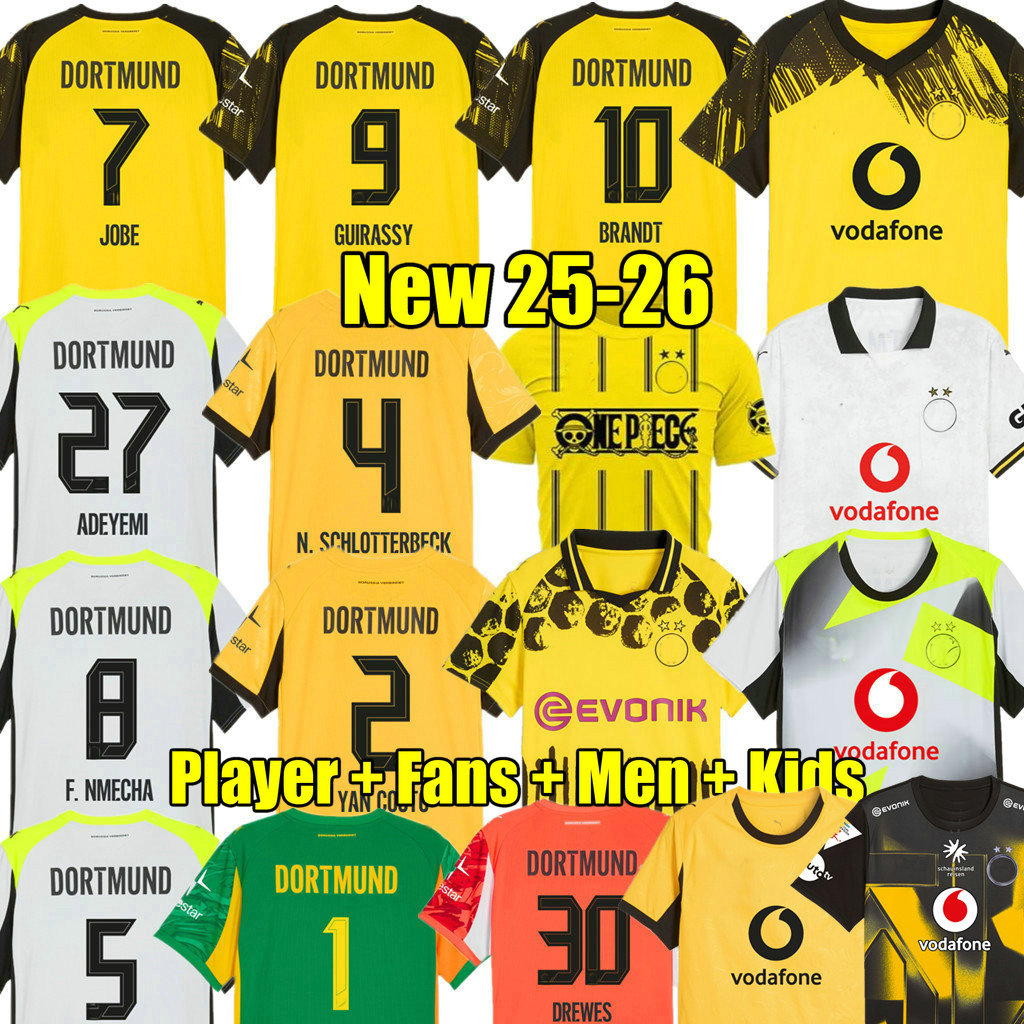 3XL 4XL JOBE 25 26 ADEYEMI soccer jersey FANS player DortmundSE 2025 2026 football shirts AWAY men kids HOME 4T GUIRASSY BRANDT REUS BorussiaES BENSEBAINI uniform Kit