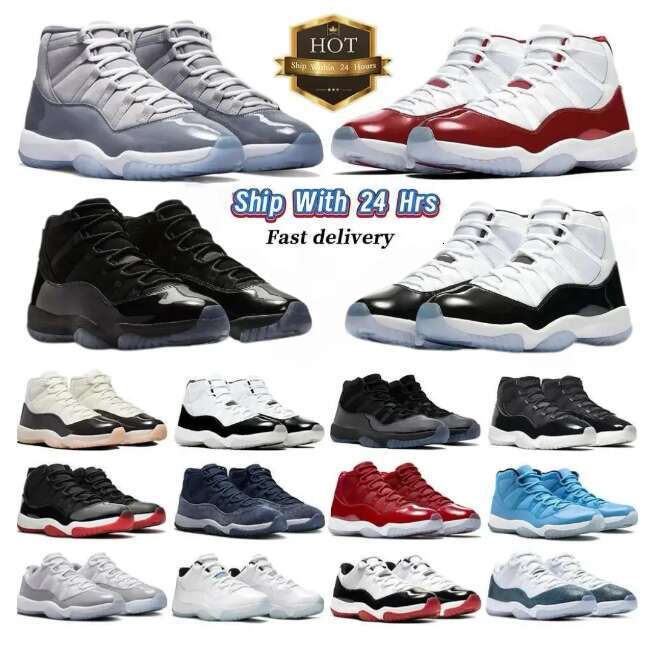 men 11 basketball shoes 11s 25th Anniversary Gamma Blue Bred High Concord 23 45 Platinum Tint space jam gym red Midnight Navy PRM