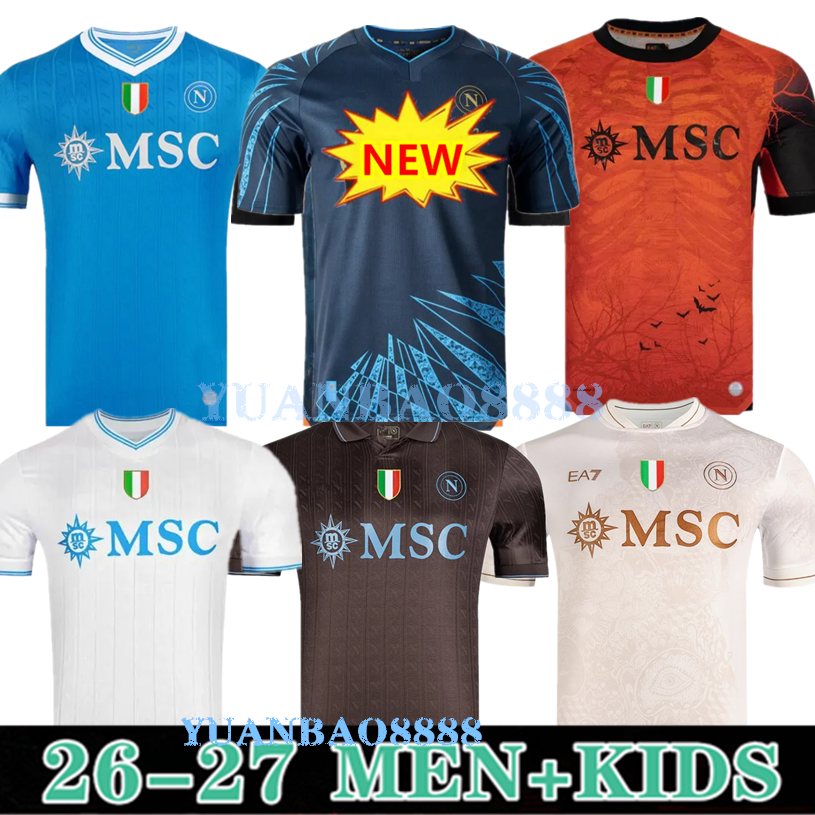 24 25 26 NAPOLI soccer jerseys Maglia Naples ZIELINSKI ANGUISSA OLIVERA KVARATSKHELIA KIDS FOOTBALL SHIRT OSIMHEN FABIAN SSC Napoli Maillots de foot Champion 4