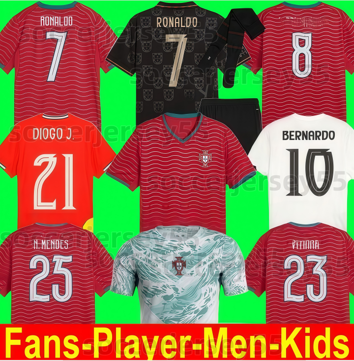 2026 soccer Portuguesa RoNalDo Jerseys JOAO FELIX BERNARDO B. FERNANDES PEPE 2025 2026 Portugal football shirt Team Men Kids kit