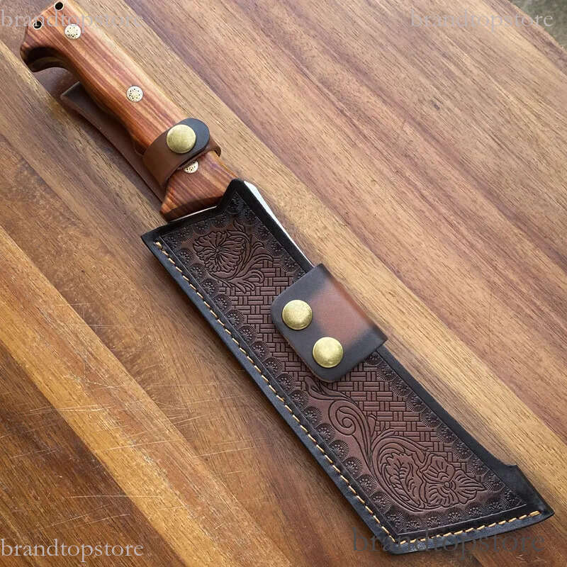 Outdoor woodcutting with an integrated keel, thickened blade body, 8MM folding knife knife high hardness, straight open-path survival knife, bone-cutt - view 3
