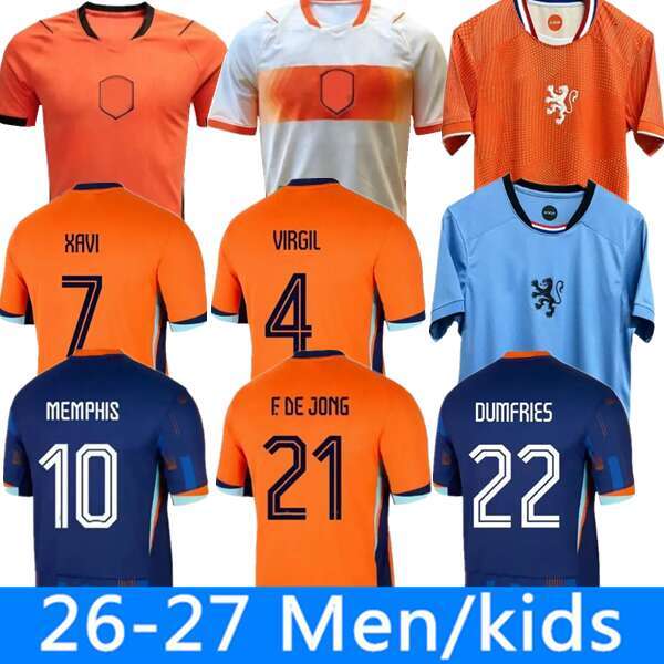 26 27 NetHErlANds MEMPHIS Soccer 2025 2026 Holland Jersey F.DE JONG VIRGIL DUMFRIES BERGVIJN Shirt KLAASSEN BLIND DE LIGT Men KIDS GAKPO MALEN