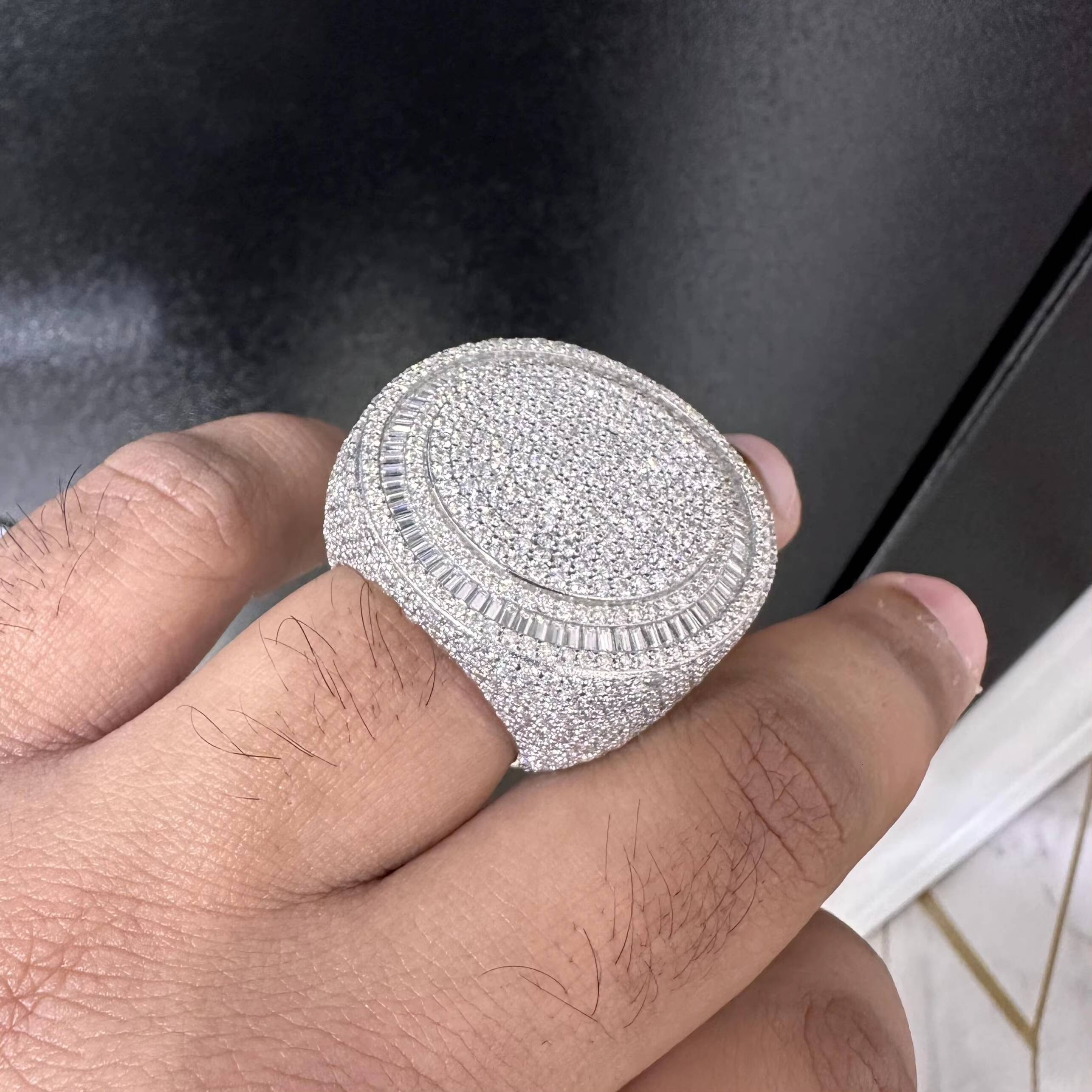 925 Silver IGI Certified CVD HPHT Lab Grown Diamond 14k White Gold Eternity Wedding Band Ring for Women Men Party