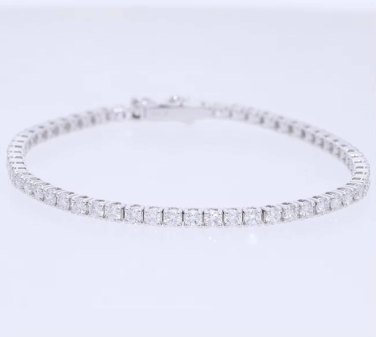 14K Gold F VVS VS Lab Grown 472ct CVD Diamond Tennis Bracelet Classic Round Cut Full Eternity Luxury Fine Jewelry for Women