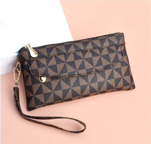 Lacel Urwebin 2026 New Windmill Print Design Womens Wallet Simple Versatile Portable Clutch Bag Gift for Mom Red Khaki Black Coffee