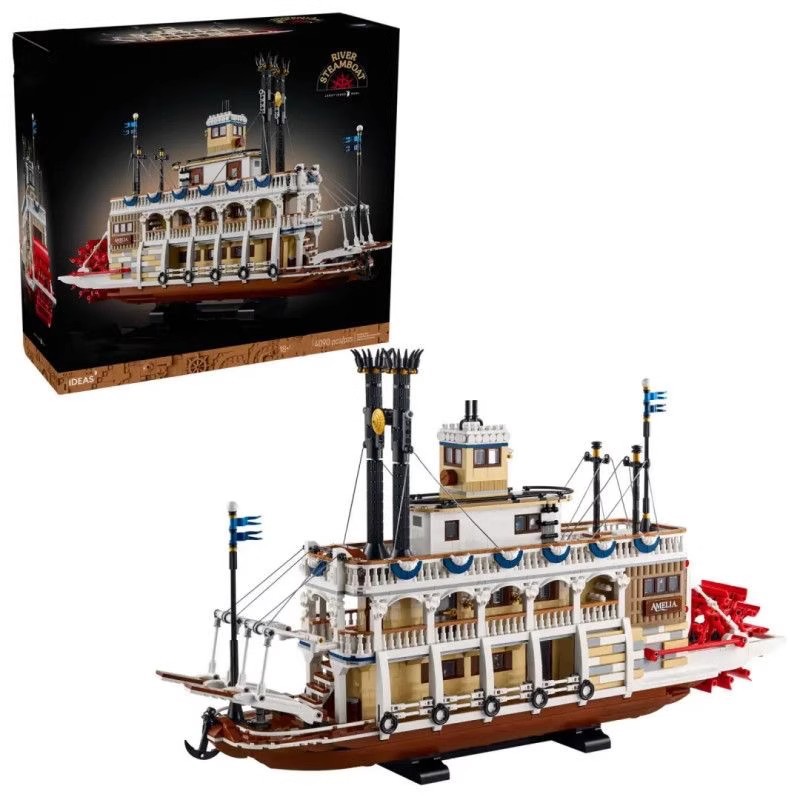 Cross-border new model of the IDEAS series 21356 Canal Steamboat building blocks