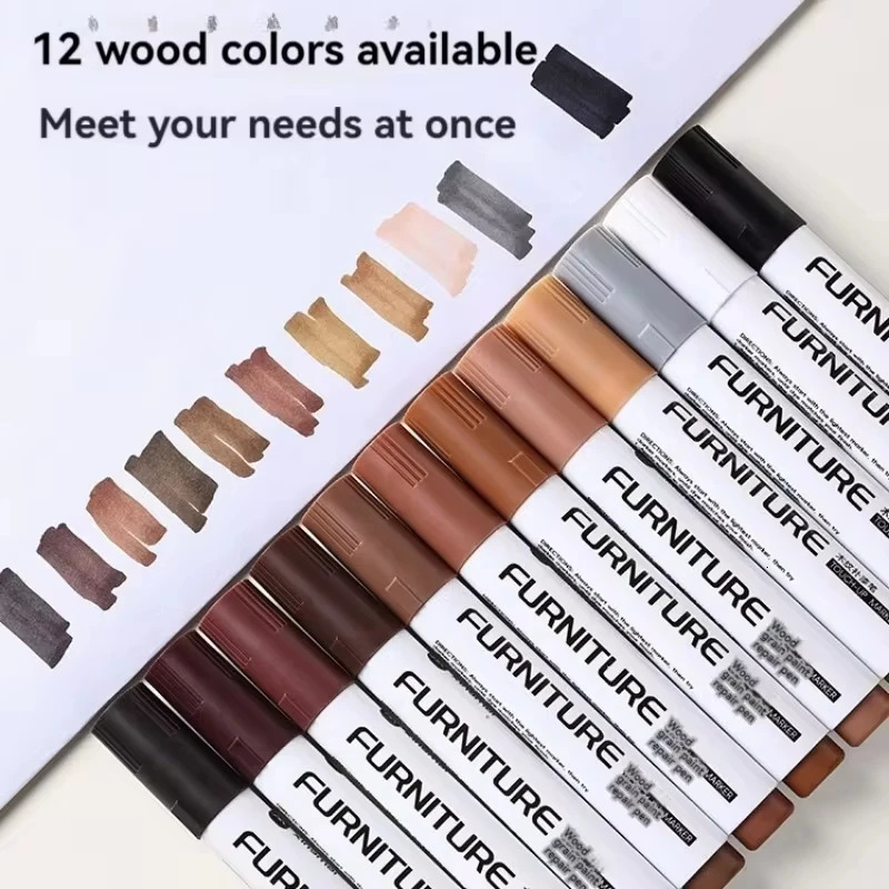 21/6Pcs Furniture Touch Up Kit Markers Amp Filler Sticks Wood Composite Grain Paint Repair Pen Scratches Restore Scratch Patch 260120