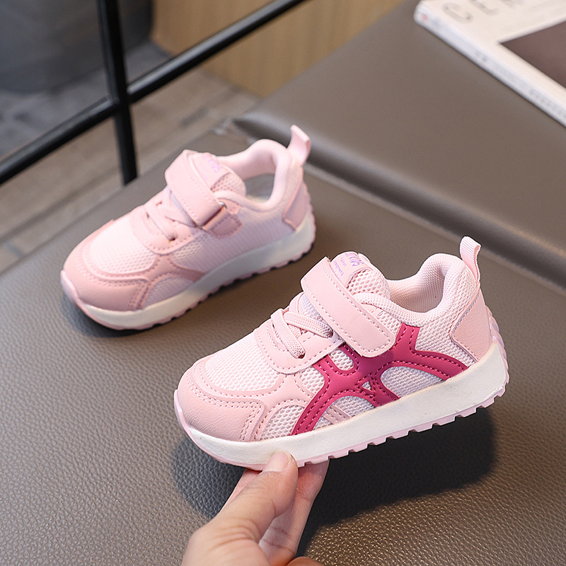 Free Shipping kids shoes designer Girls Lovely Pink Daily Outdoor Low Top Soft Flat Sports Sneakers Kids Casual Shoes Size 16-30