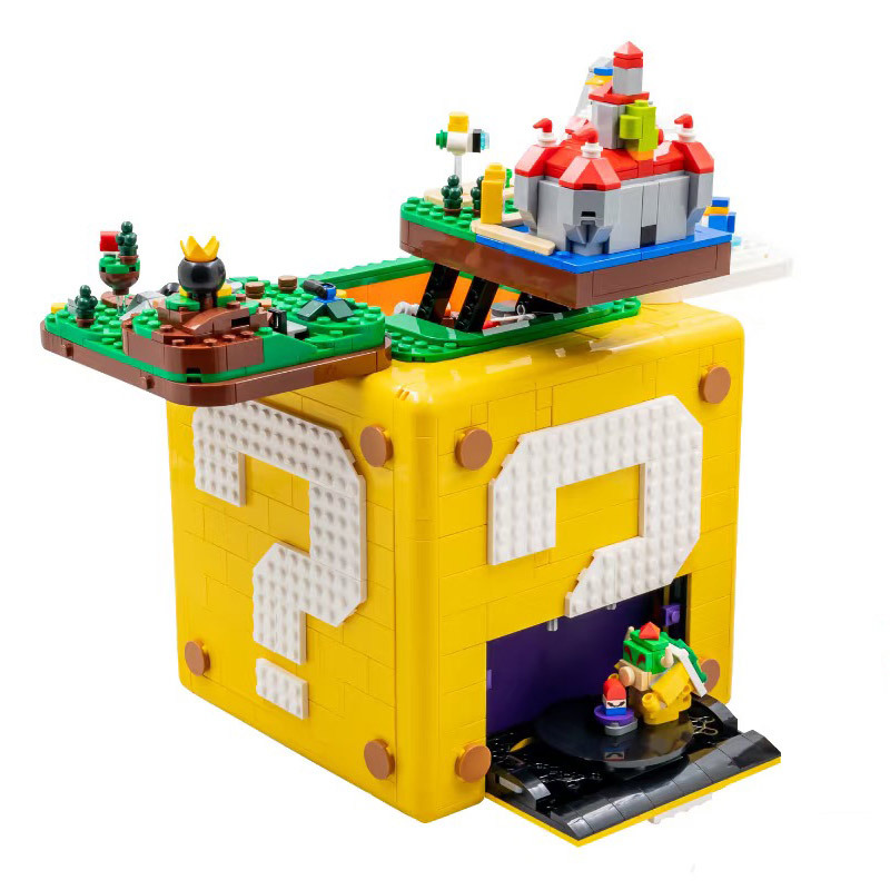 Cross-border new question mark box-shaped brick blocks boy building blocks toy gift