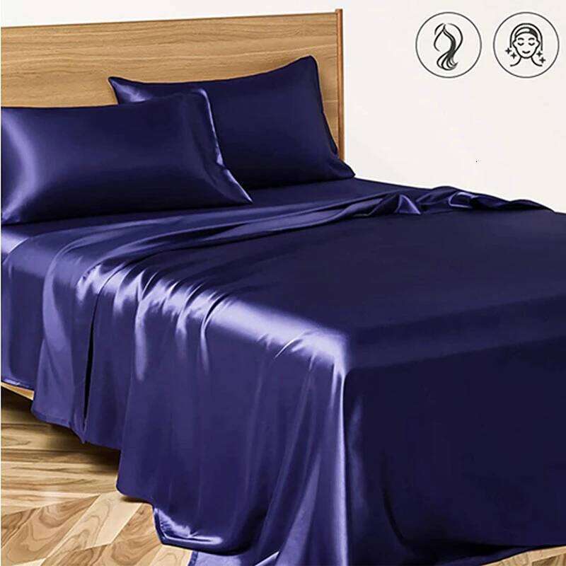 New high-end satin fabric deluxe silk oversized bed sheet set Y260124